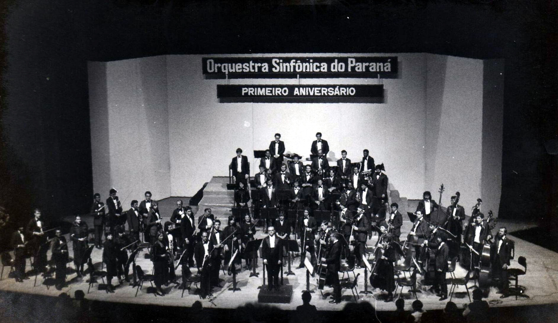 Concerto do primeiro aniversário da Orquestra Sinfônica do Paraná, em maio de 1986