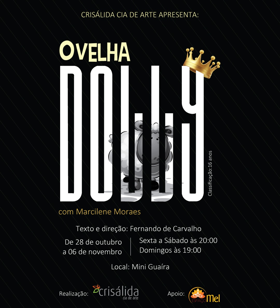 Peça Ovelha Dolly chega ao miniauditório do Teatro Guaíra