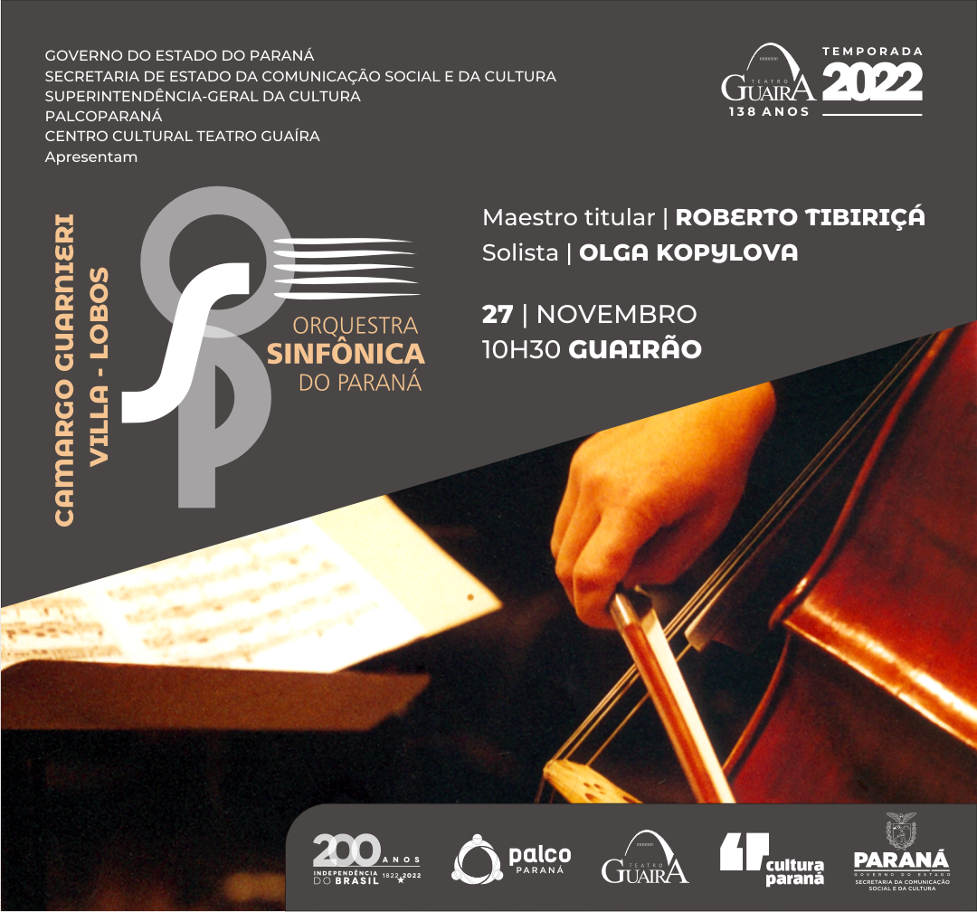 Card de divulgação do concerto regido por Roberto Tibiriçá