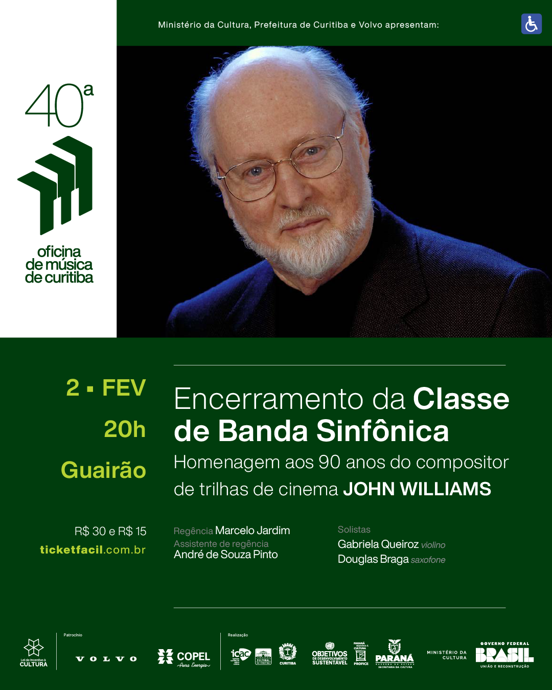 Arte para a homenagem a John Williams