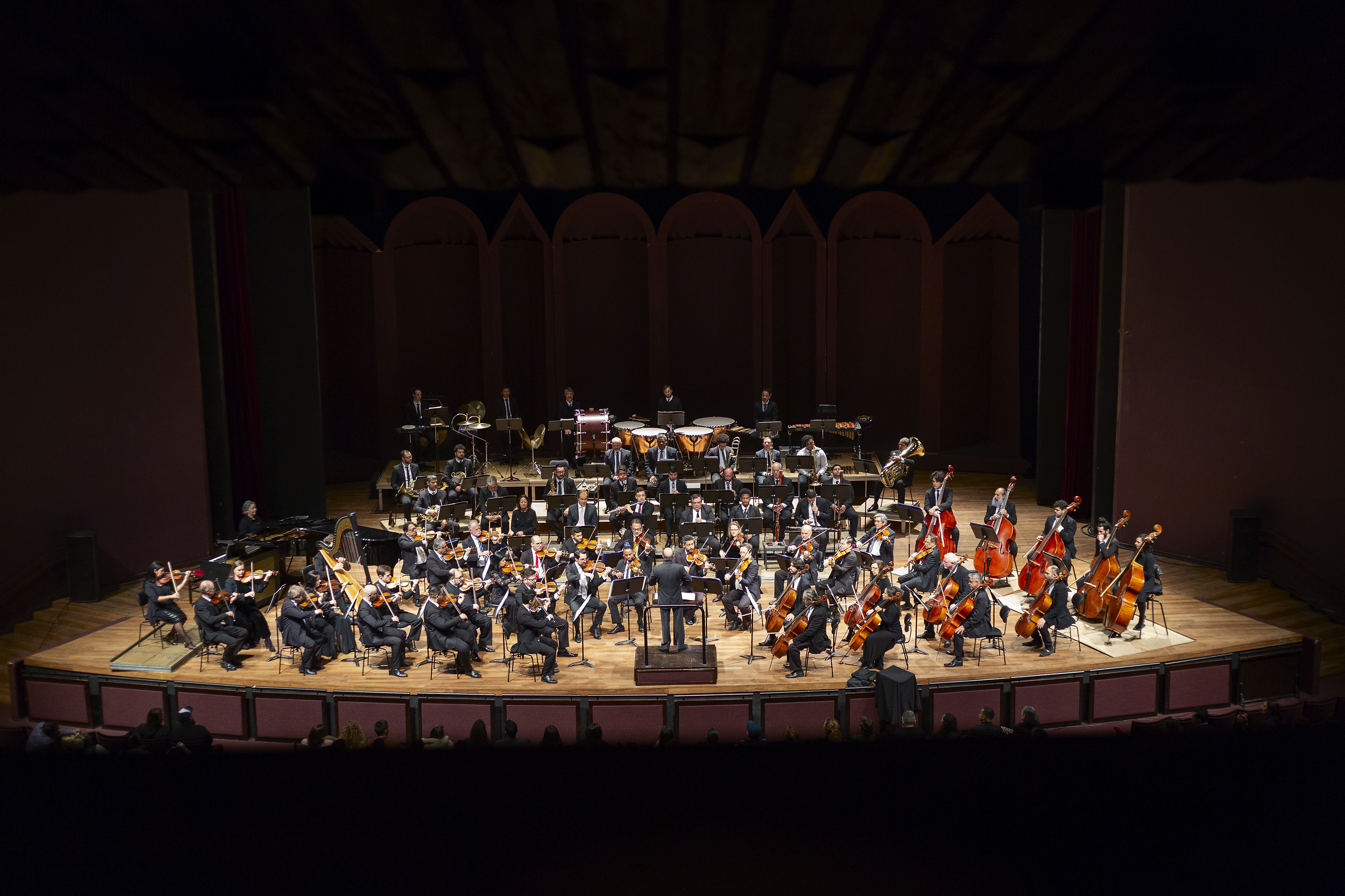 orquestra no palco