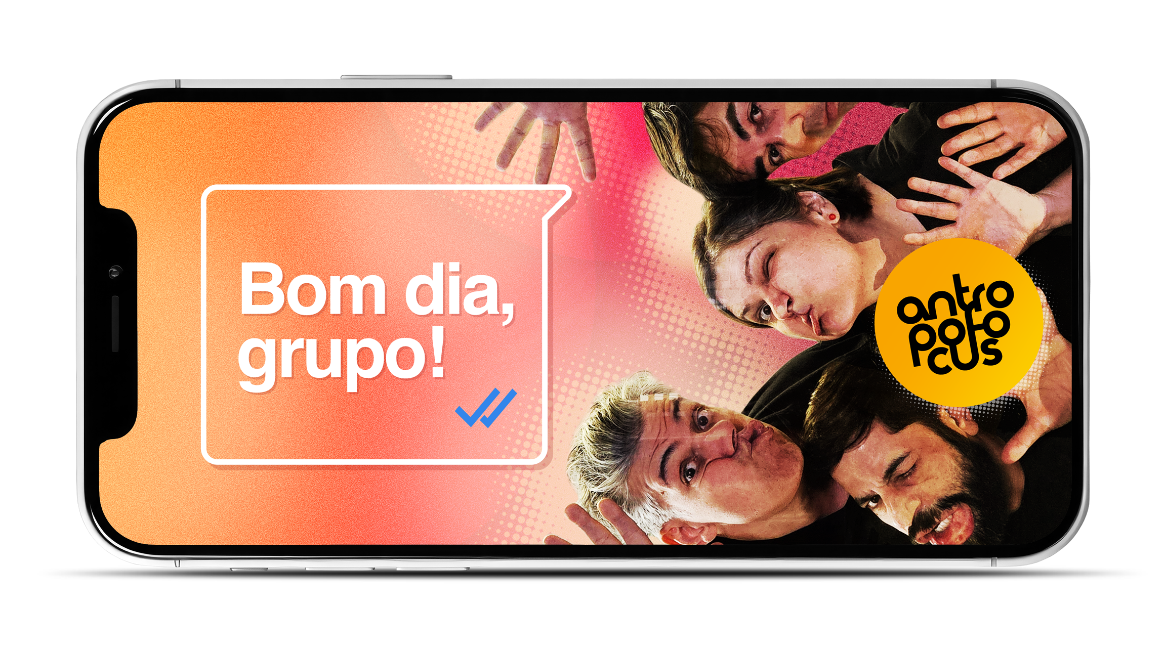 A sátira aborda a maneira como utilizamos a tecnologia dos celulares em nosso dia a dia, destacando temas como o excesso de tempo olhando para a tela, a falta de comunicação interpessoal, os cancelamentos virtuais e os golpes digitais.