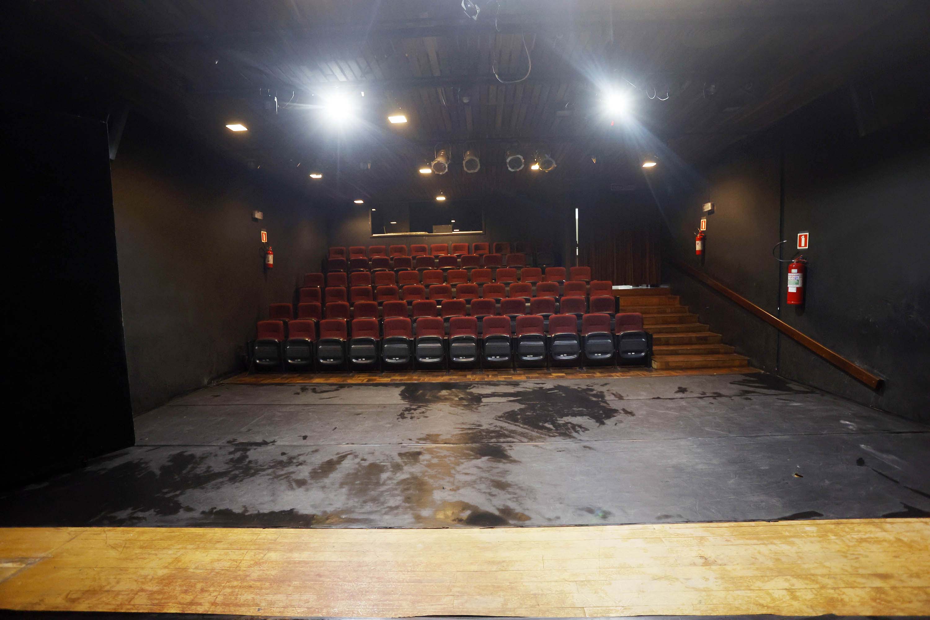 Vista dos atores no Miniauditório