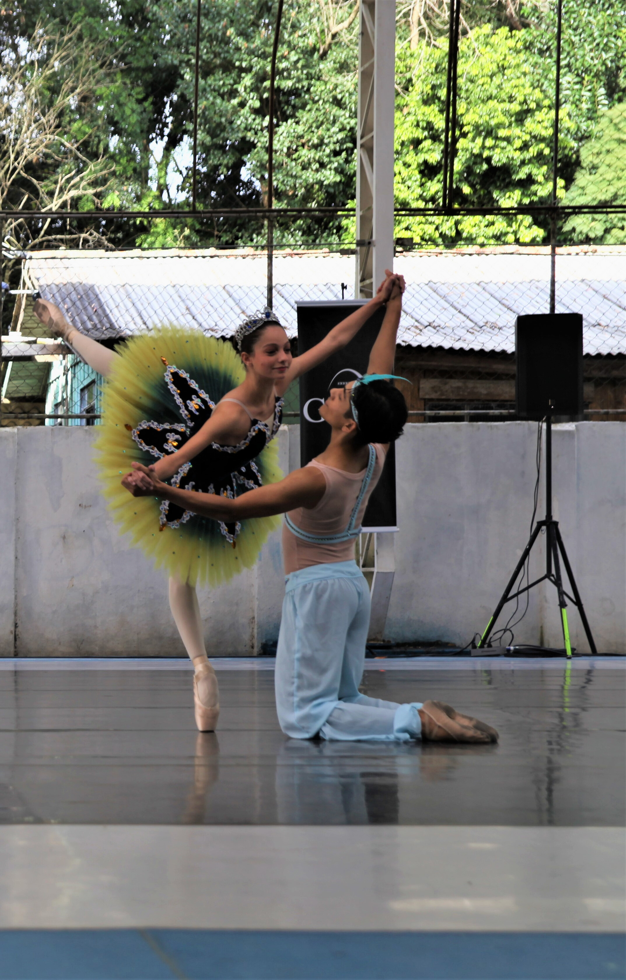 Escola de Dança Teatro Guaíra encanta cerca de 750 alunos em apresentação em colégio estadual de Curitiba