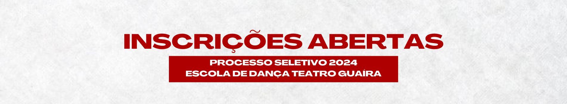 Inscrições abertas para o processo seletivo 2024 da Escola de Dança Teatro Guaíra