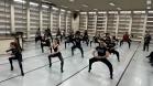 Alunos e bailarinos da companhia Focus durante a oficina