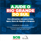 Arte com o apelo "Ajude o Rio Grande do Sul"