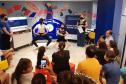 Grupo de dança nas partes internas do Hospital