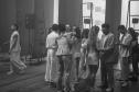 Cenas da apresentação de Orfeu e Eurídice, com os dois elencos