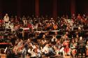 Projeto grandioso: concerto dos 41 anos da OSP mobiliza 230 artistas e crianças no Guairão 