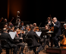 maestro regendo orquestra