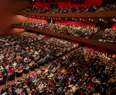 Público no concerto comemorativo dos 39 anos da Orquestra Sinfônica do Paraná. 