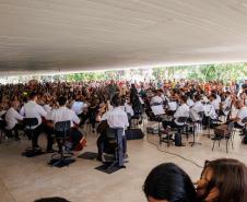 MON ficou lotado para celebrar a genialidade de Mozart com a Orquestra Sinfônica do Paraná, sob a regência do maestro Roberto Tibiriçá e a participação especial da soprano Marilia Vargas.