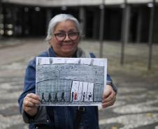Fã da Orquestra Sinfônica do Paraná e de Beatles, artista ilustra concertos há uma década