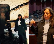 Na foto, a violinista Simone Savytzky lembra da Mila, que recebia os músicos na porta do teatro.