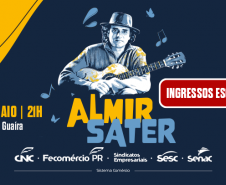 Com ingressos esgotados, Almir Sater faz show gratuito no Guairão