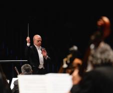 O maestro Roberto Tibiriçá regeu a OSP na edição de 2025 do Festival de Campos do Jordão.