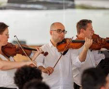 Orquestra Sinfônica do Paraná no Museu Oscar Niemeyer em dezembro de 2025