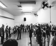 Projeto grandioso: concerto dos 41 anos da OSP mobiliza 230 artistas e crianças no Guairão 