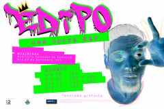 imagem gráfica com informações sobre apresentação Édipo