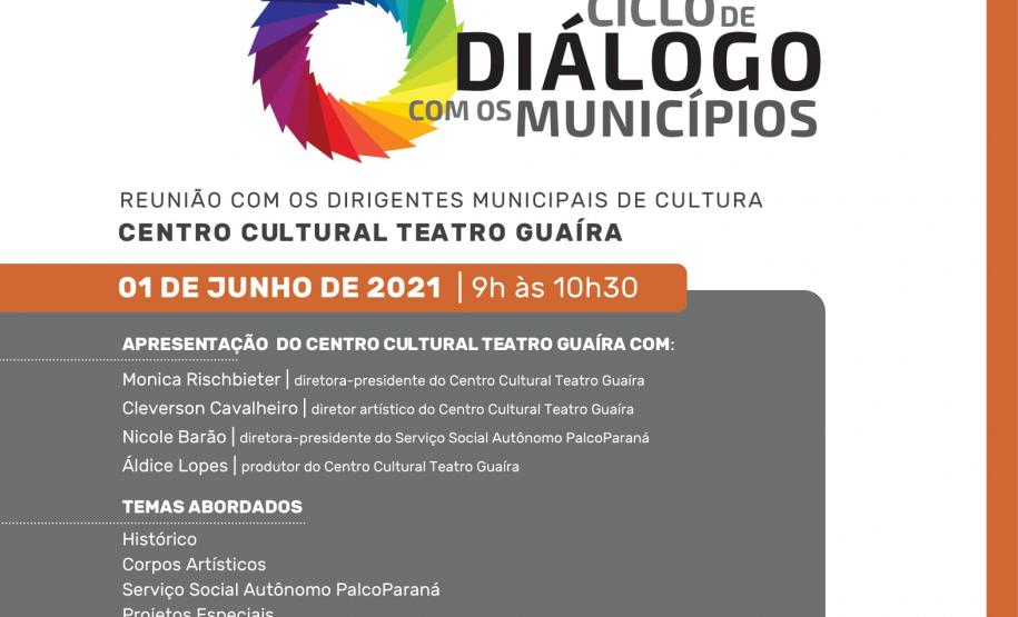 Teatro Guaíra participa da edição de junho do “Ciclo de Diálogo com os Municípios”