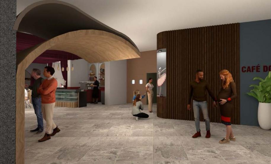 Imagem do projeto do Café do Teatro Guaíra