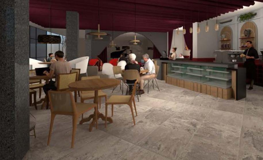 Imagem do projeto do Café do Teatro Guaíra