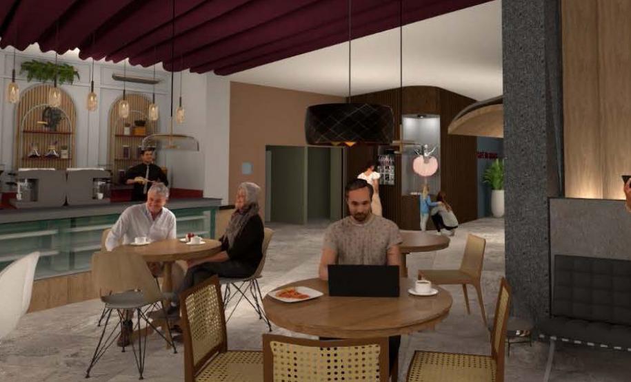 Imagem do projeto do Café do Teatro Guaíra