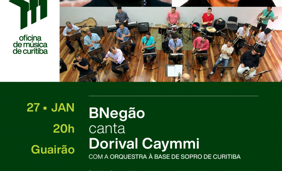 Arte com a programação da primeira semana da Oficina de Música