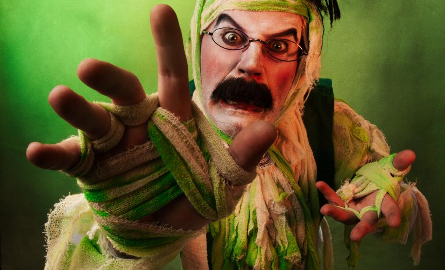 Arte e foto do fantasma do musical.