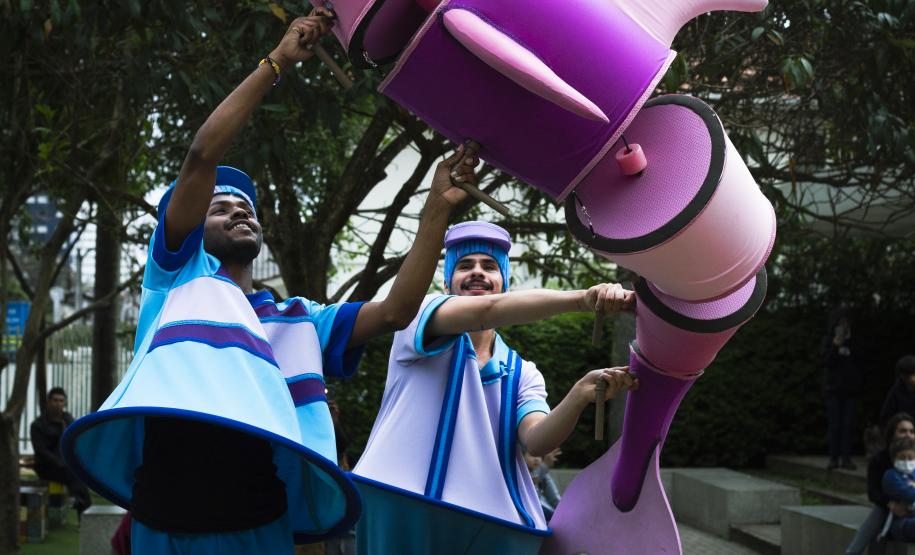 Apresentação dos bailarinos nesta terça-feira (6) no Hospital Pequeno Príncipe