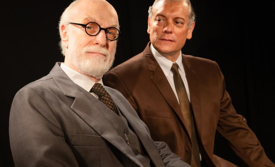 Odilon Wagner e Marcello Airoldi com terno e gravata