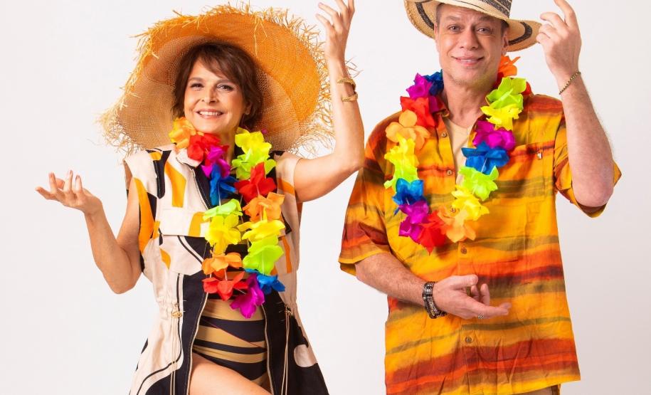 Drica Moraes e Fábio Assunção posando para o espetáculo