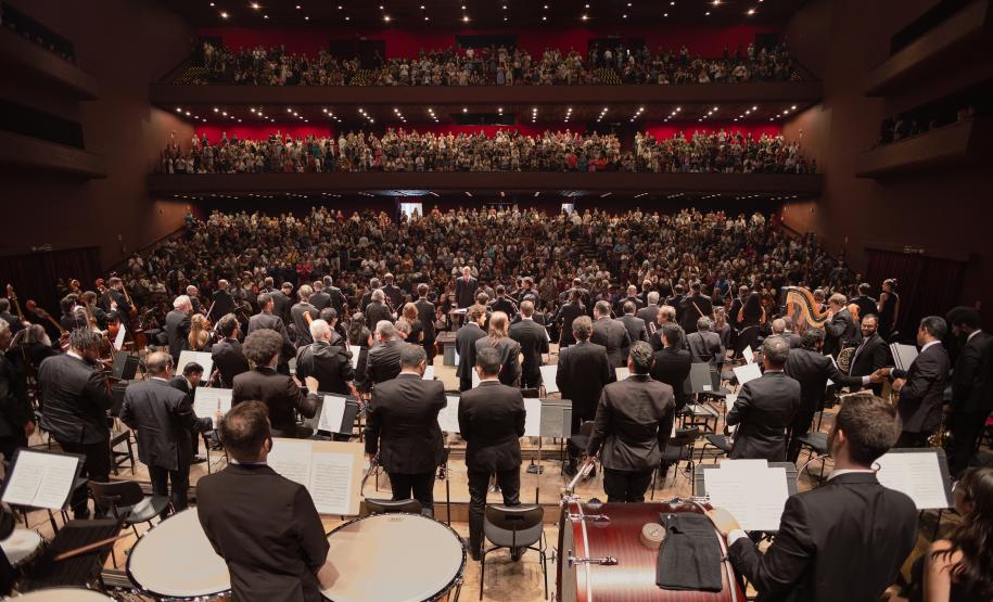 Apresentações de Abertura da Orquestra Sinfônica do Paraná lotam o auditório nos dois dias de concerto.