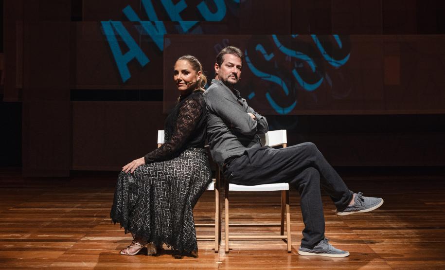 “Avesso do Avesso” reúne no palco pela primeira vez Heloisa Périssé e Marcelo Serrado no Teatro guaíra