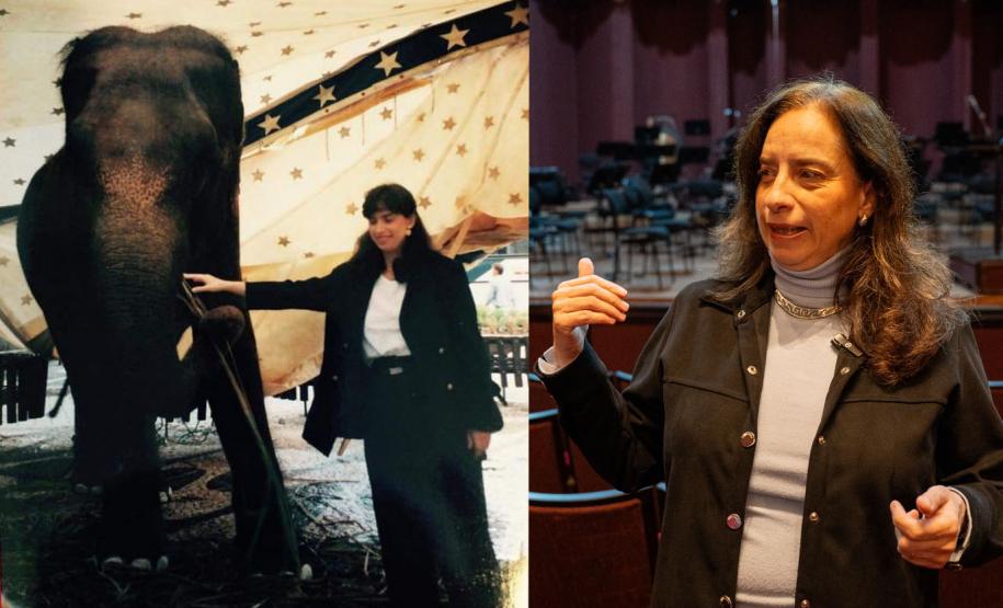 Na foto, a violinista Simone Savytzky lembra da Mila, que recebia os músicos na porta do teatro.