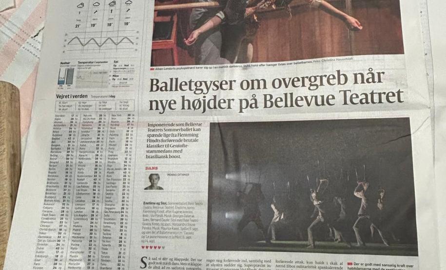 Balé Teatro Guaíra conquista crítica dinamarquesa em turnê internacional